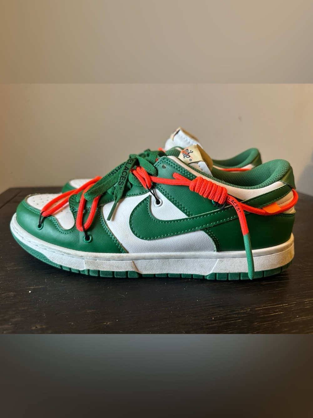 Off-White x Nike Dunk Low 'Pine Green' Size 11
